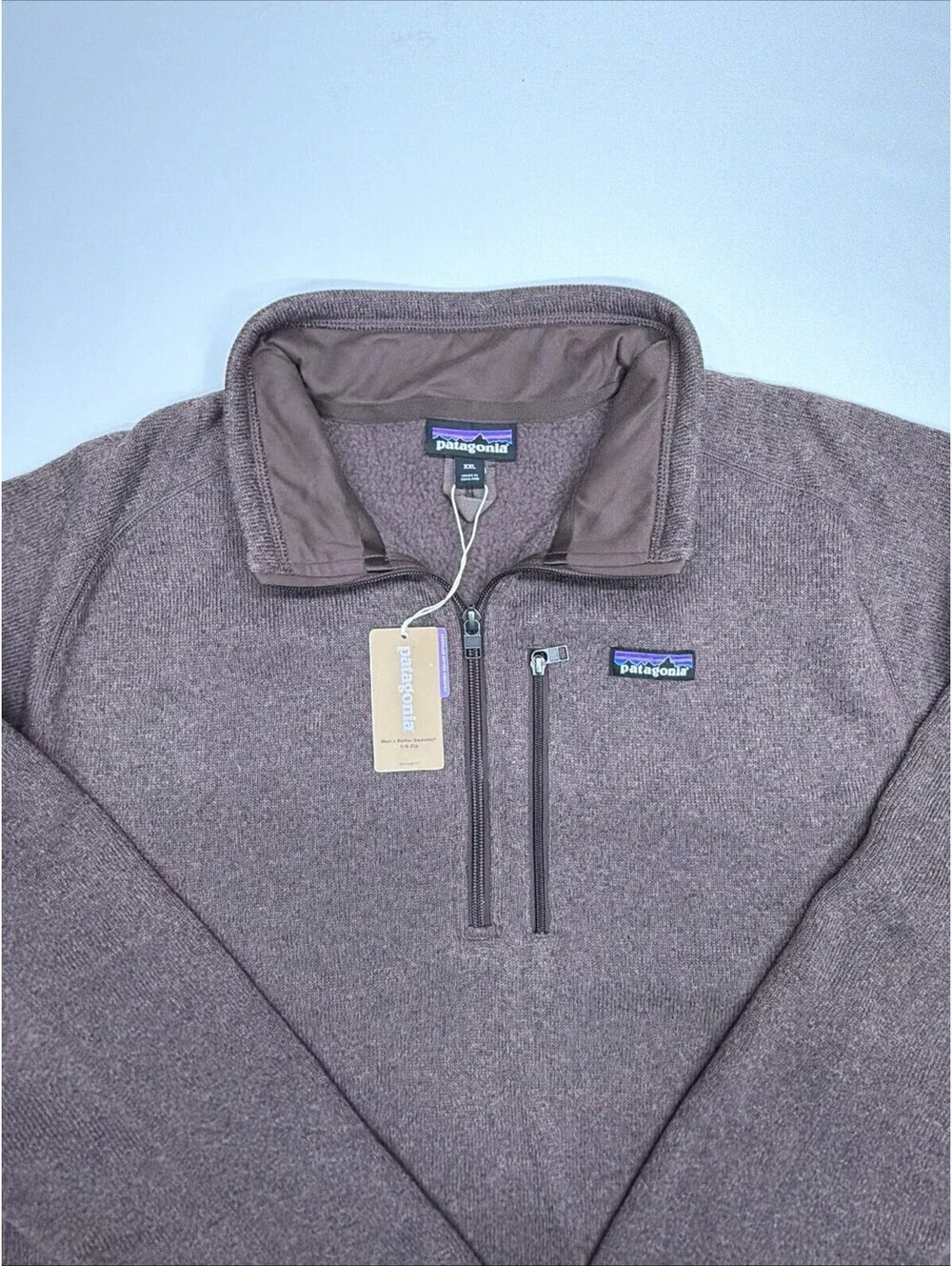 NWT Patagonia Mens Better Sweater 1/4 Zip Fleece Pullover Brown XXL 25523FA22